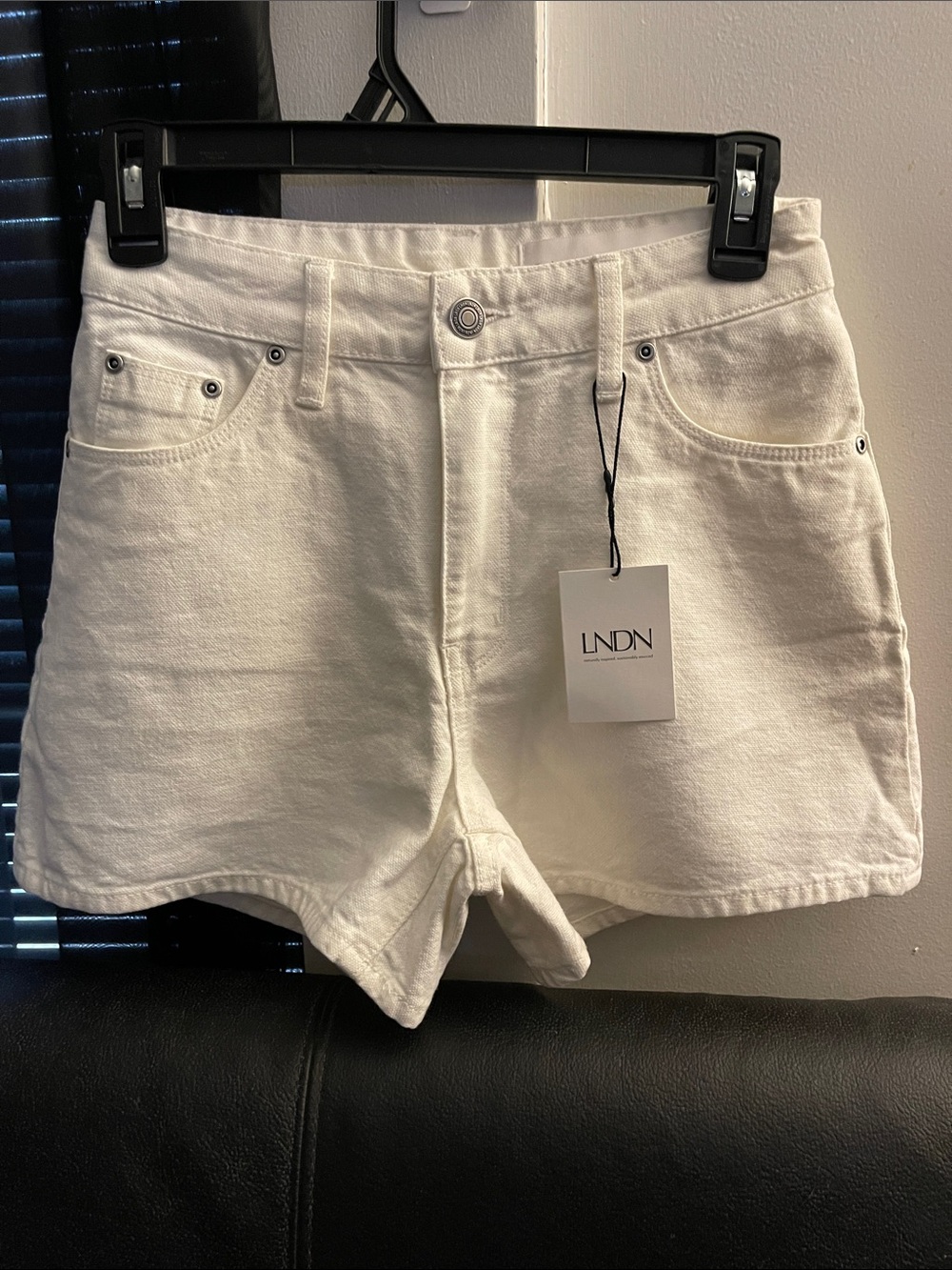 LNDN Women’s White Denim Shorts NWT